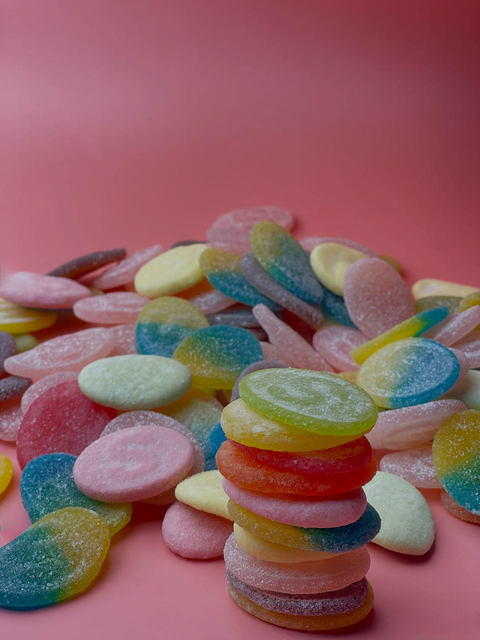 A pile of colorful Swedish candy